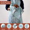 image:imageMaison d Hermine 100 Cotton Apron for women with Pocket Kitchen Chef Apron for Men Cooking Mothers Day Gifts022  Peacock Utopia  Pastel Turquoise