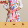 image:imageMaison d Hermine 100 Cotton Apron for women with Pocket Kitchen Chef Apron for Men Cooking Mothers Day Gifts026  Happy Florals  High Summer