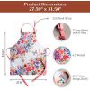 image:imageMaison d Hermine 100 Cotton Apron for women with Pocket Kitchen Chef Apron for Men Cooking Mothers Day Gifts026  Happy Florals  High Summer