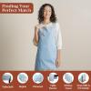 image:imageMaison d Hermine 100 Cotton Apron for women with Pocket Kitchen Chef Apron for Men Cooking Mothers Day Gifts028  Ibiza  Blue
