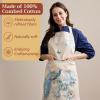 image:imageMaison d Hermine 100 Cotton Apron for women with Pocket Kitchen Chef Apron for Men Cooking Mothers Day Gifts035  Peacock Utopia  Sandy Beach