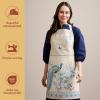 image:imageMaison d Hermine 100 Cotton Apron for women with Pocket Kitchen Chef Apron for Men Cooking Mothers Day Gifts035  Peacock Utopia  Sandy Beach