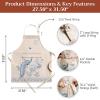 image:imageMaison d Hermine 100 Cotton Apron for women with Pocket Kitchen Chef Apron for Men Cooking Mothers Day Gifts035  Peacock Utopia  Sandy Beach