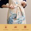image:imageMaison d Hermine 100 Cotton Apron for women with Pocket Kitchen Chef Apron for Men Cooking Mothers Day Gifts035  Peacock Utopia  Sandy Beach