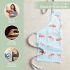 image:imageMaison d Hermine 100 Cotton Apron for women with Pocket Kitchen Chef Apron for Men Cooking Mothers Day Gifts040  Flamingo Love