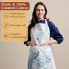 image:imageMaison d Hermine 100 Cotton Apron for women with Pocket Kitchen Chef Apron for Men Cooking Mothers Day Gifts054  Peacock Utopia  Orginal