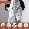 image:imageMaison d Hermine 100 Cotton Apron for women with Pocket Kitchen Chef Apron for Men Cooking Mothers Day Gifts054  Peacock Utopia  Orginal