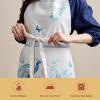image:imageMaison d Hermine 100 Cotton Apron for women with Pocket Kitchen Chef Apron for Men Cooking Mothers Day Gifts054  Peacock Utopia  Orginal