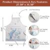 image:imageMaison d Hermine 100 Cotton Apron for women with Pocket Kitchen Chef Apron for Men Cooking Mothers Day Gifts054  Peacock Utopia  Orginal
