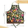 image:imageMaison d Hermine 100 Cotton Apron for women with Pocket Kitchen Chef Apron for Men Cooking Mothers Day Gifts060  Pumpkin Garden  Dark Green