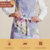 image:imageMaison d Hermine 100 Cotton Apron for women with Pocket Kitchen Chef Apron for Men Cooking Mothers Day Gifts062  Sweet Rose Lavender  Lush
