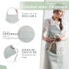 image:imageMaison d Hermine 100 Cotton Apron for women with Pocket Kitchen Chef Apron for Men Cooking Mothers Day Gifts065  Rabbits at Dawn