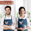 image:imageMaison d Hermine 100 Cotton Apron for women with Pocket Kitchen Chef Apron for Men Cooking Mothers Day Gifts066  Meadow Rooster