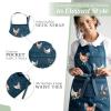 image:imageMaison d Hermine 100 Cotton Apron for women with Pocket Kitchen Chef Apron for Men Cooking Mothers Day Gifts066  Meadow Rooster