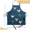 image:imageMaison d Hermine 100 Cotton Apron for women with Pocket Kitchen Chef Apron for Men Cooking Mothers Day Gifts066  Meadow Rooster