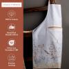 image:imageMaison d Hermine 100 Cotton Apron for women with Pocket Kitchen Chef Apron for Men Cooking Mothers Day Gifts070  Meadow Florals  Beige