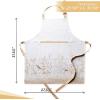 image:imageMaison d Hermine 100 Cotton Apron for women with Pocket Kitchen Chef Apron for Men Cooking Mothers Day Gifts070  Meadow Florals  Beige