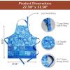 image:imageMaison d Hermine 100 Cotton Apron for women with Pocket Kitchen Chef Apron for Men Cooking Mothers Day Gifts080  Indigo Love