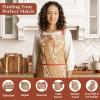 image:imageMaison d Hermine 100 Cotton Apron for women with Pocket Kitchen Chef Apron for Men Cooking Mothers Day Gifts084  Kashmir Paisley