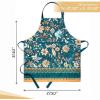image:imageMaison d Hermine 100 Cotton Apron for women with Pocket Kitchen Chef Apron for Men Cooking Mothers Day Gifts088  Luxury Loft  Dark Teal