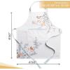 image:imageMaison d Hermine 100 Cotton Apron for women with Pocket Kitchen Chef Apron for Men Cooking Mothers Day Gifts105  Whitish Shabby Chique