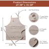 image:imageMaison d Hermine 100 Cotton Apron for women with Pocket Kitchen Chef Apron for Men Cooking Mothers Day Gifts106  Ibiza  Beige