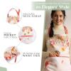 image:imageMaison d Hermine 100 Cotton Apron for women with Pocket Kitchen Chef Apron for Men Cooking Mothers Day Gifts110  Amarante