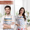 image:imageMaison d Hermine 100 Cotton Apron for women with Pocket Kitchen Chef Apron for Men Cooking Mothers Day Gifts127  Folky Floral
