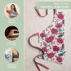 image:imageMaison d Hermine 100 Cotton Apron for women with Pocket Kitchen Chef Apron for Men Cooking Mothers Day Gifts135  Poppy
