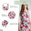 image:imageMaison d Hermine 100 Cotton Apron for women with Pocket Kitchen Chef Apron for Men Cooking Mothers Day Gifts135  Poppy