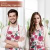 image:imageMaison d Hermine 100 Cotton Apron for women with Pocket Kitchen Chef Apron for Men Cooking Mothers Day Gifts135  Poppy