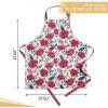 image:imageMaison d Hermine 100 Cotton Apron for women with Pocket Kitchen Chef Apron for Men Cooking Mothers Day Gifts135  Poppy