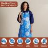 image:imageMaison d Hermine 100 Cotton Apron for women with Pocket Kitchen Chef Apron for Men Cooking Mothers Day Gifts145  Summer Blues