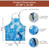 image:imageMaison d Hermine 100 Cotton Apron for women with Pocket Kitchen Chef Apron for Men Cooking Mothers Day Gifts145  Summer Blues