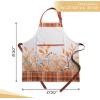 image:imageMaison d Hermine 100 Cotton Apron for women with Pocket Kitchen Chef Apron for Men Cooking Mothers Day Gifts168  Oak Leaves