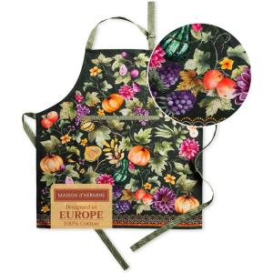 image:imageMaison d Hermine 100 Cotton Apron for women with Pocket Kitchen Chef Apron for Men Cooking Mothers Day Gifts060  Pumpkin Garden  Dark Green