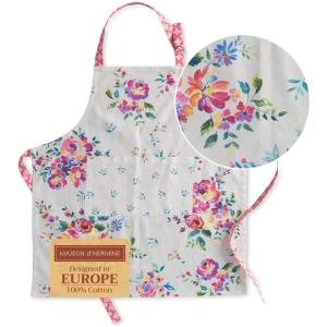 image:imageMaison d Hermine 100 Cotton Apron for women with Pocket Kitchen Chef Apron for Men Cooking Mothers Day Gifts089  Rose Garden