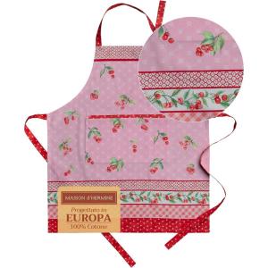 image:imageMaison d Hermine 100 Cotton Apron for women with Pocket Kitchen Chef Apron for Men Cooking Mothers Day Gifts120  Pink Cherries