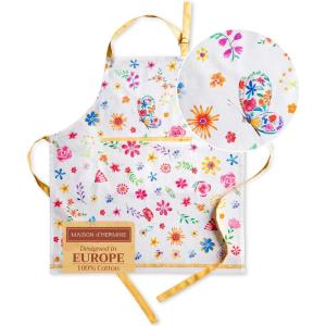 image:imageMaison d Hermine 100 Cotton Apron for women with Pocket Kitchen Chef Apron for Men Cooking Mothers Day Gifts131  Happy Florals  Sweety