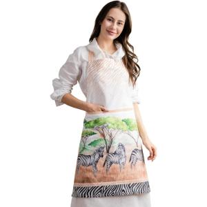 image:imageMaison d Hermine 100 Cotton Apron for women with Pocket Kitchen Chef Apron for Men Cooking Mothers Day Gifts136  Zebra Life