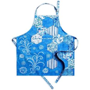 image:imageMaison d Hermine 100 Cotton Apron for women with Pocket Kitchen Chef Apron for Men Cooking Mothers Day Gifts145  Summer Blues