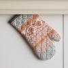 image:imageMaison d Hermine 100 Cotton Oven Mitt amp Pot Holder Set 75x13 amp 8x8 Heat Resistant BBQ Cooking Gloves with Loop for Thanksgiving Christmas Decorations Handling Hot Pans Nila