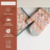 image:imageMaison d Hermine 100 Cotton Oven Mitt amp Pot Holder Set 75x13 amp 8x8 Heat Resistant BBQ Cooking Gloves with Loop for Thanksgiving Christmas Decorations Handling Hot Pans Nila