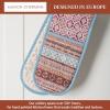 image:imageMaison d Hermine Double Oven Mitt 7 x 35 100 Cotton Heat Resistant BBQ Cooking Gloves with Loop for Thanksgiving Christmas Decorations Baking Cooking Barbeque Handling Hot Pan Fair Isle