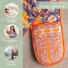 image:imageMaison d Hermine Double Oven Mitt 7 x 35 100 Cotton Heat Resistant BBQ Cooking Gloves with Loop for Thanksgiving Christmas Decorations Baking Cooking Barbeque Handling Hot Pan Kelim  Infinity