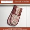 image:imageMaison d Hermine Double Oven Mitt 7 x 35 100 Cotton Heat Resistant BBQ Cooking Gloves with Loop for Thanksgiving Christmas Decorations Baking Cooking Handling Hot Pan Reveillon Au Jardin