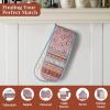 image:imageMaison d Hermine Double Oven Mitt 7 x 35 100 Cotton Heat Resistant BBQ Cooking Gloves with Loop for Thanksgiving Christmas Decorations Baking Cooking Barbeque Handling Hot Pan Fair Isle