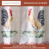 image:imageMaison d Hermine Kitchen Curtain Set for Windows 100 Cotton Set of Kitchen Curtain Valance for Home 2 Tier 28X36 and 1 Valance 56X18 Caf Gifts for Mothers Day Magnolia Mornings009  Campagne