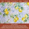 image:imageMaison d Hermine Kitchen Curtain Set for Windows 100 Cotton Set of Kitchen Curtain Valance for Home 2 Tier 28X36 and 1 Valance 56X18 Caf Gifts for Mothers Day Magnolia Mornings051  Citrus