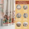 image:imageMaison d Hermine Kitchen Curtain Set for Windows 100 Cotton Set of Kitchen Curtain Valance for Home 2 Tier 28X36 and 1 Valance 56X18 Caf Gifts for Mothers Day Magnolia Mornings050  Recolte